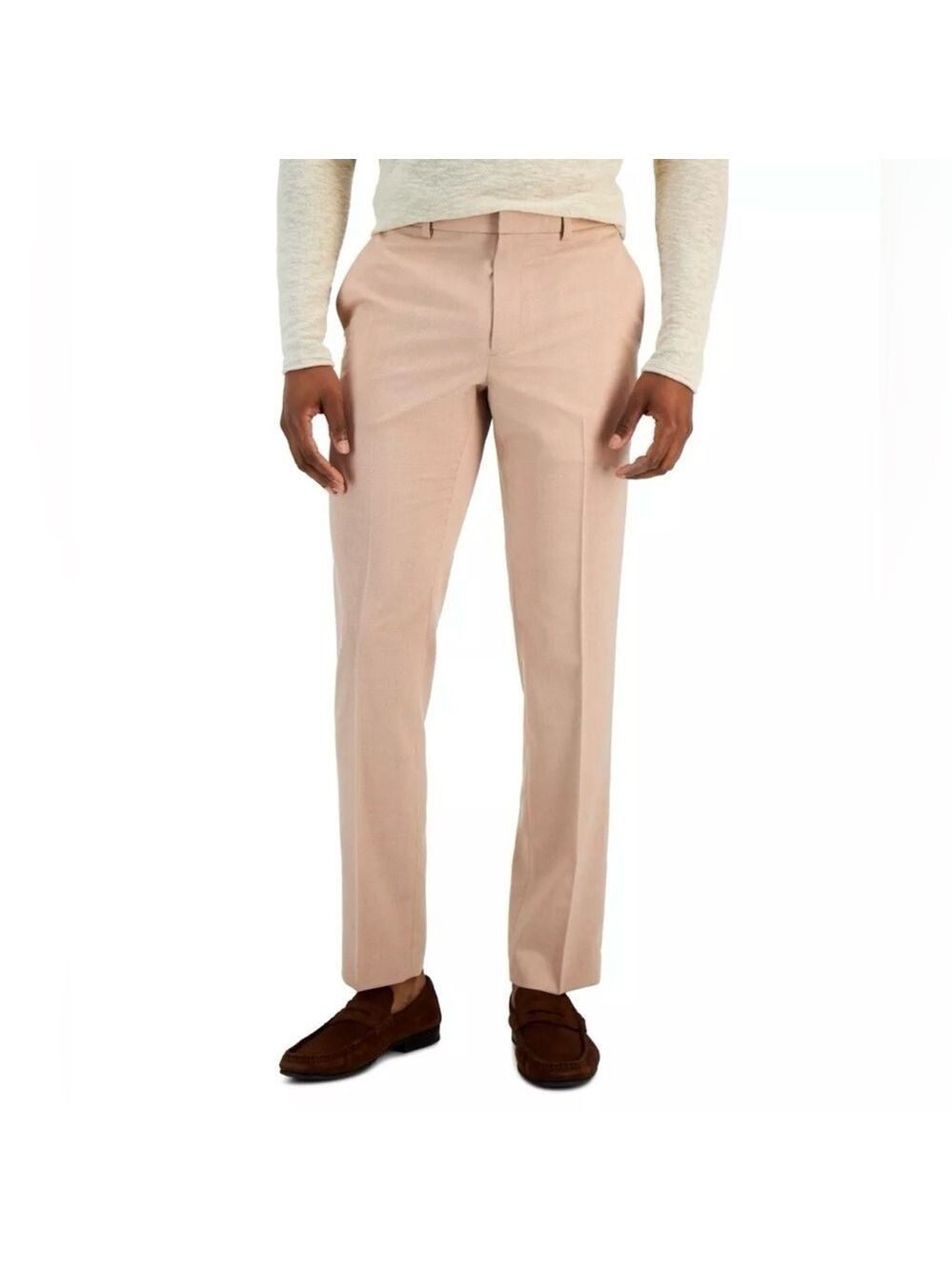 Perry Ellis Men's Salmon Flex Stretch Modern-Fit Classic Dress Pants 38Wx29L